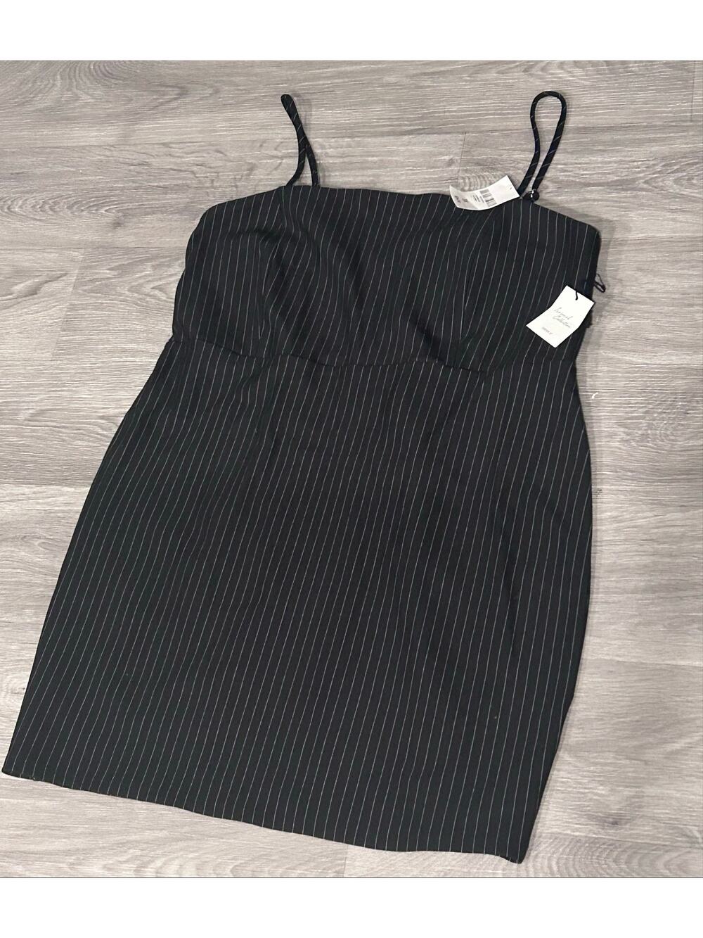 NWT Forever 21 Plus 3X Black Pinstripe Slip Dress